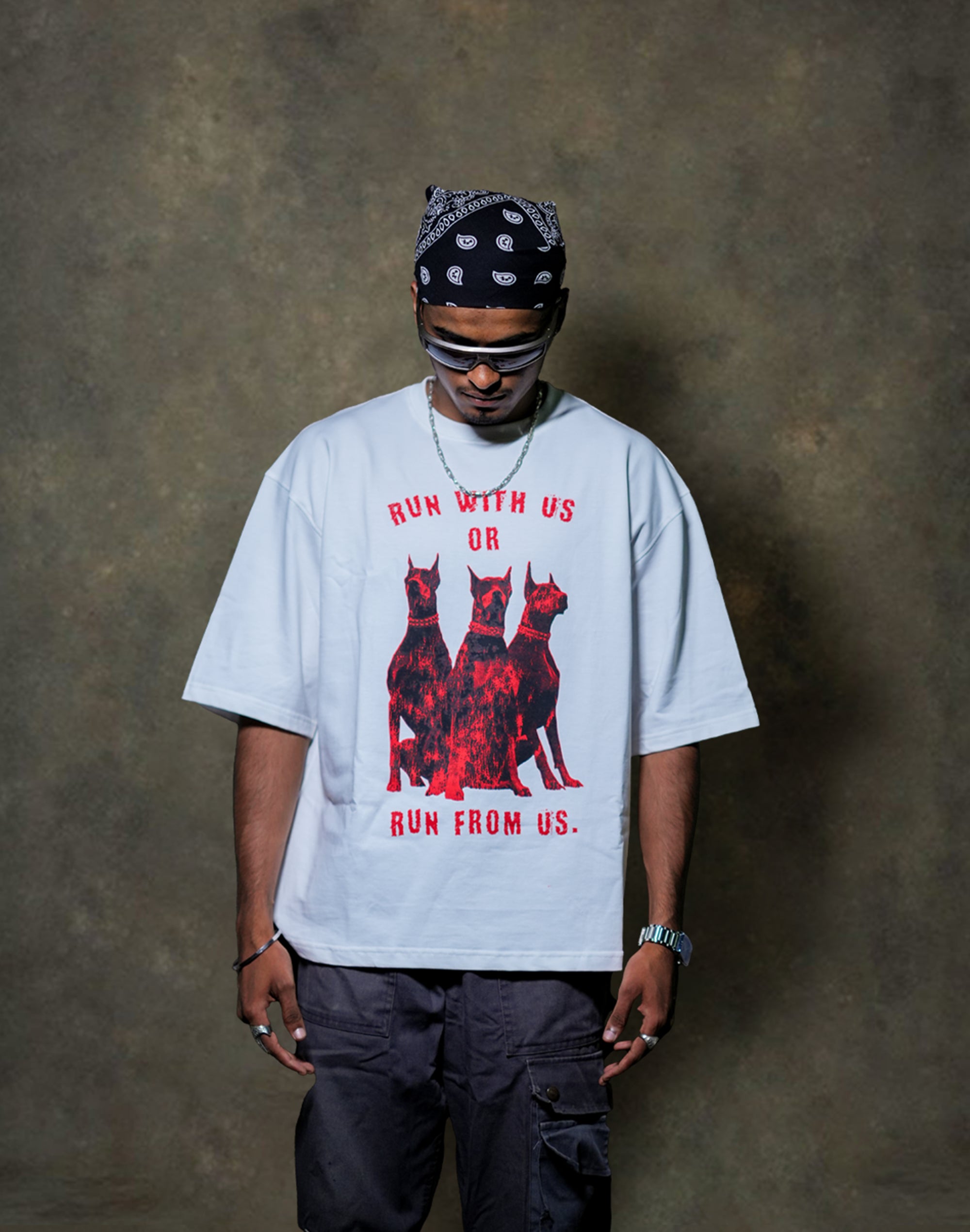 THREE-HEADED SENTENCE T-SHIRT